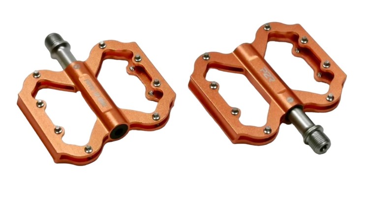 Lekkie pedały platformowe P2R FLATMAN 50 pomarańczowe