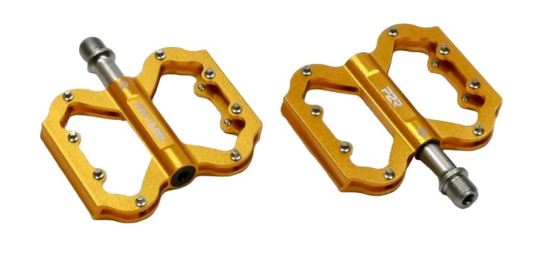 Lekkie pedały platformowe P2R FLATMAN 50 złote
