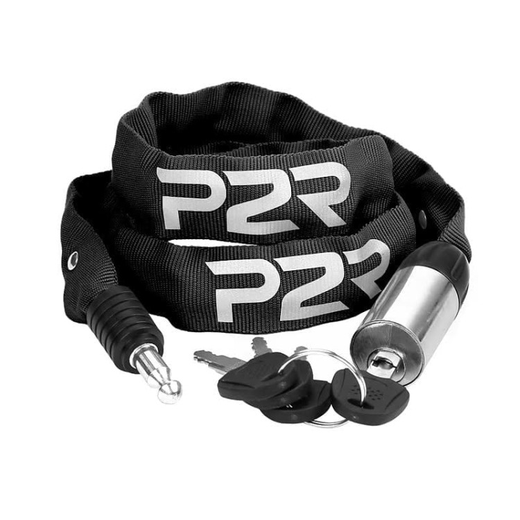 Długi łańcuch rowerowy P2R Avenir 1100mm w czarnej nylonowej osłonie
