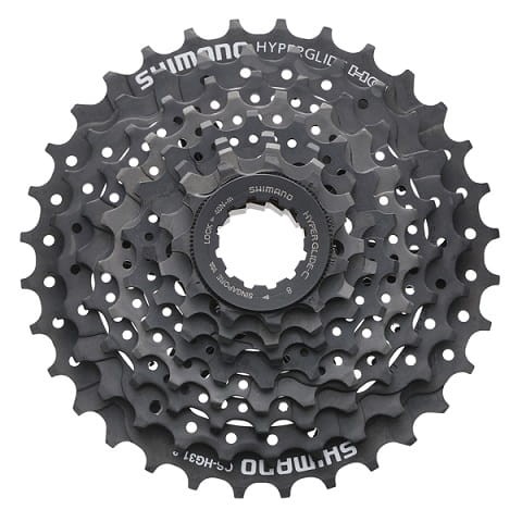 8-rzędowa czarna kaseta Shimano CS-HG31-8 o zakresie 11-32T wykonana ze stali