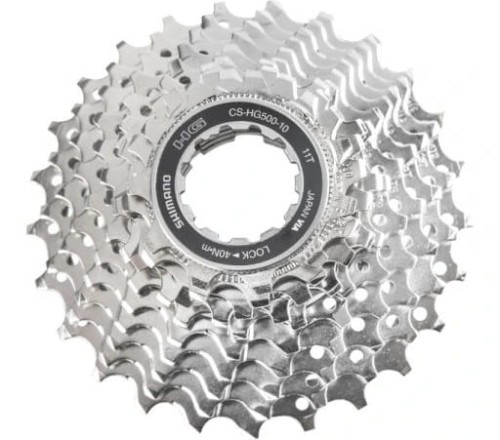 10-rzędowa kaseta szosowa Shimano Tiagra CS-HG500 11-25T niklowana