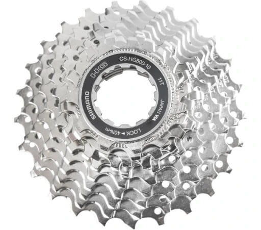 10-rzędowa kaseta szosowa Shimano Tiagra CS-HG500 11-25T niklowana