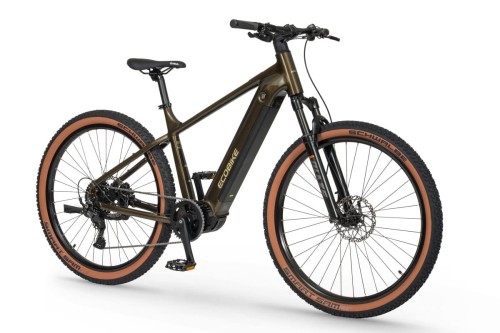 Nowoczesny rower elektryczny Ecobike SX 300 Green widok od przodu z widocznym widelcem RST Blaze