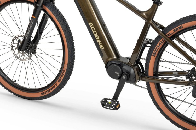 Hydroformowana aluminiowa rama 21 cali roweru Ecobike SX 300 Green w sekcji silnika centralnego Bafang