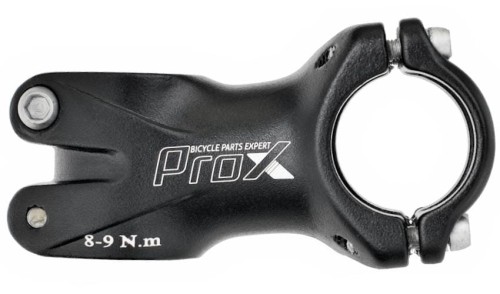 Czarny matowy wspornik kierownicy ProX Eco Ahead 31.8 mm o długości 60 mm i wznosie 7 stopni - rzut z boku