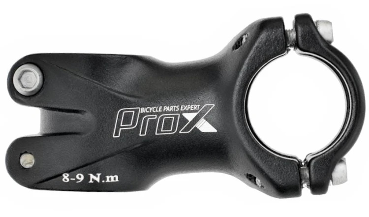 Czarny matowy wspornik kierownicy ProX Eco Ahead 31.8 mm o długości 60 mm i wznosie 7 stopni - rzut z boku