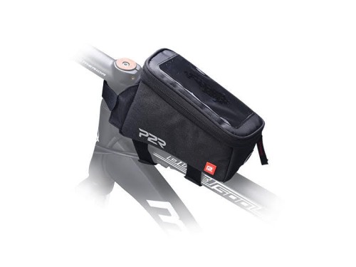 Torba rowerowa na ramę P2R Monner z przezroczystym okienkiem na telefon i wyjściem na słuchawki