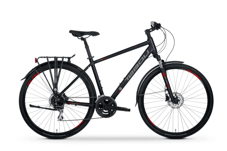 Rower crossowy męski Tabou Flow 2.0 EQ czarno-czerwony
