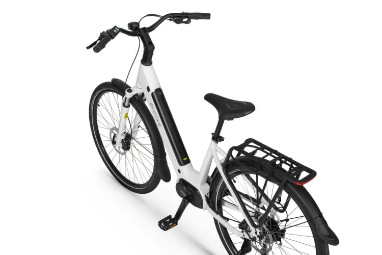 Ecobike LX 100 widok od tyłu na bagażnik z systemem MIK i lampką Spanninga z funkcją STOP