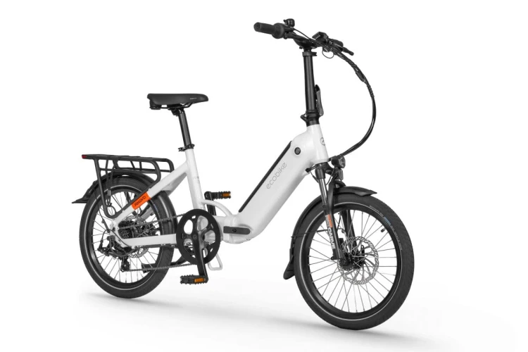 Składany e-bike Ecobike Rhino ujęcie z prawej strony na napęd Shimano i opony Schwalbe