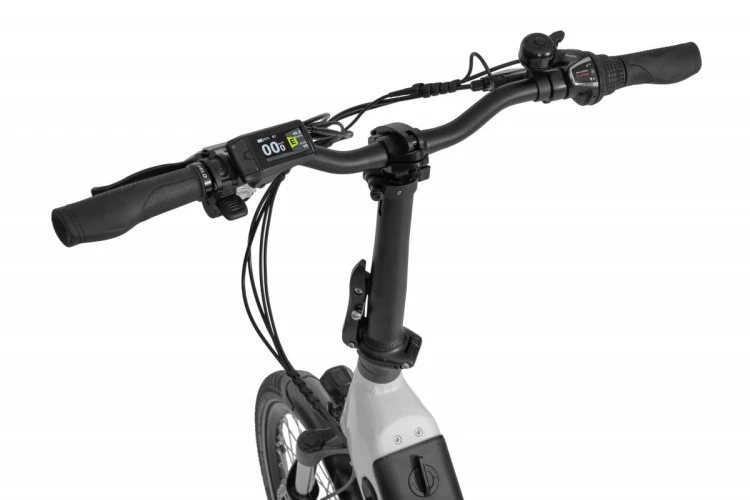 Kierownica Ecobike Rhino z kolorowym licznikiem Bafang, manetką Tourney i chwytami Velo