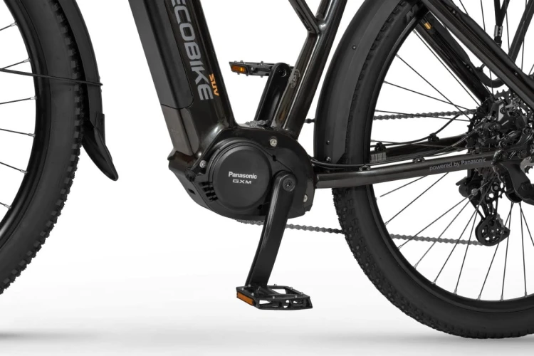 Rower elektryczny SUV Ecobike Expedition czarny zbliżenie na silnik