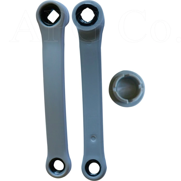 Ramię korby lewe stal 170mm szare
