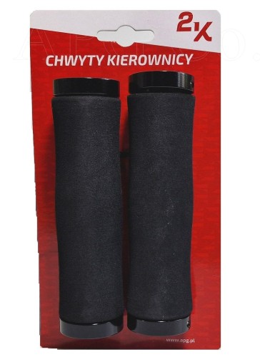 Chwyty kierownicy skręcane czarne