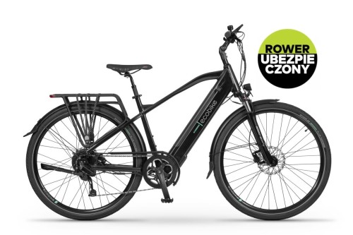 Rower elektryczny ECOBIKE X-Cross 21" 630Wh Black – profil boczny