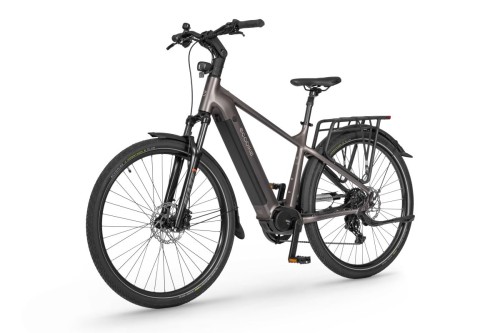 Rower elektryczny ECOBIKE MX 300 golden grey 900Wh – widok z perspektywy z prawej strony