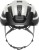 Kask Abus Macator MIPS pearl white M – widok od tyłu z pokrętłem regulacji i odblaskami