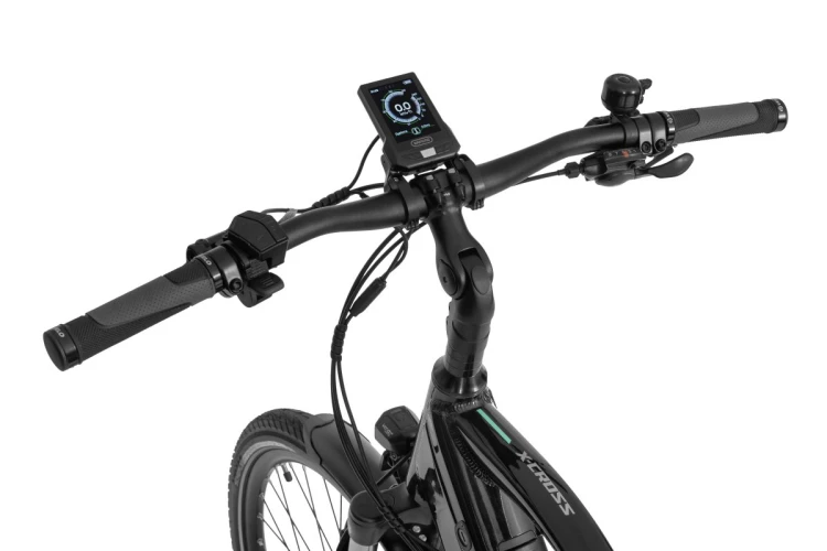 Rower elektryczny ECOBIKE X-Cross 21" 630Wh Black – bagażnik, błotnik i siodełko