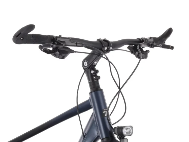 Rower trekkingowy TABOU Kinetic 6 czarny – kokpit, mostek i manetki na kierownicy