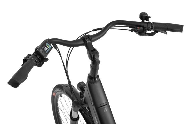 Rower elektryczny miejski ECOBIKE X-City czarny – bagażnik, błotnik i siodełko