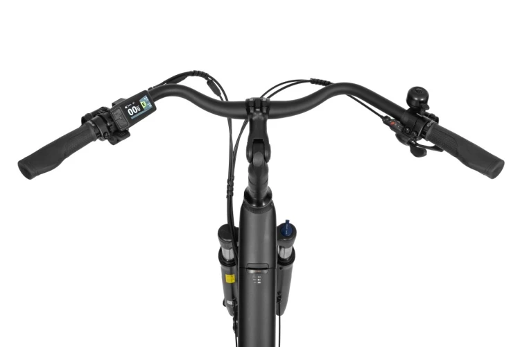 Rower elektryczny miejski ECOBIKE X-City czarny – napęd elektryczny, przerzutka, kaseta i hamulec tarczowy