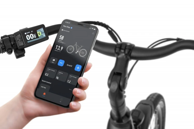 Rower elektryczny miejski ECOBIKE X-City czarny – centralny silnik elektryczny i mechanizm korbowy