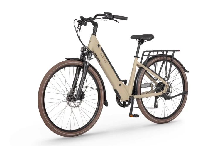 Rower elektryczny ECOBIKE X-City Cappuccino 630Wh – widok z lewej strony