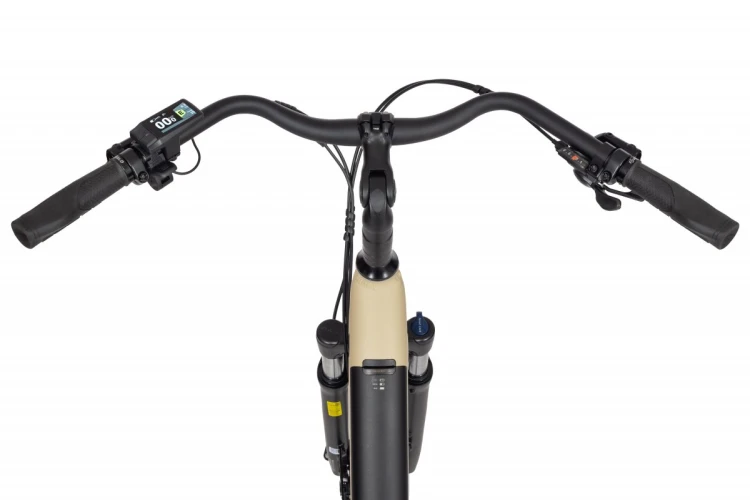 Rower elektryczny ECOBIKE X-City Cappuccino 630Wh – bagażnik, błotnik i siodełko