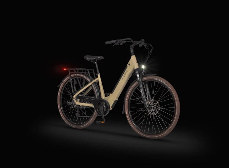 Rower elektryczny ECOBIKE X-City Cappuccino 630Wh – wyświetlacz LCD połączony z aplikacją mobilną na smartfonie