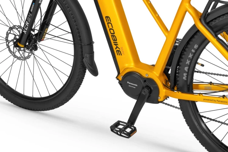 Rower elektryczny ECOBIKE Expedition SUV 1080Wh żółty – wyświetlacz LCD połączony z aplikacją mobilną na smartfonie