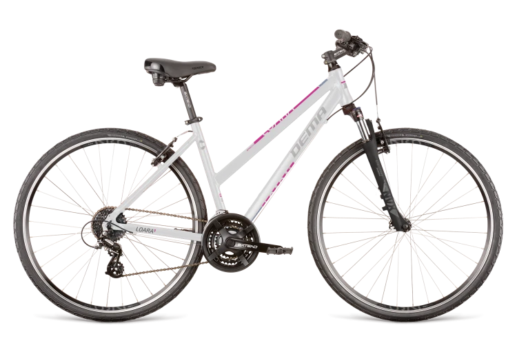 Rower crossowy Dema Loara 1 white-magenta