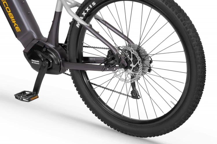 Rower elektryczny ECOBIKE Mauler L/XL 1080Wh szary – napęd elektryczny, przerzutka, kaseta i hamulec tarczowy