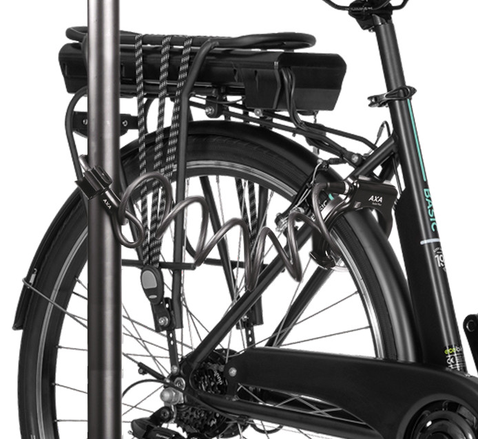 Rower elektryczny miejski ECOBIKE Basic black AXA – wyświetlacz LCD połączony z aplikacją mobilną na smartfonie