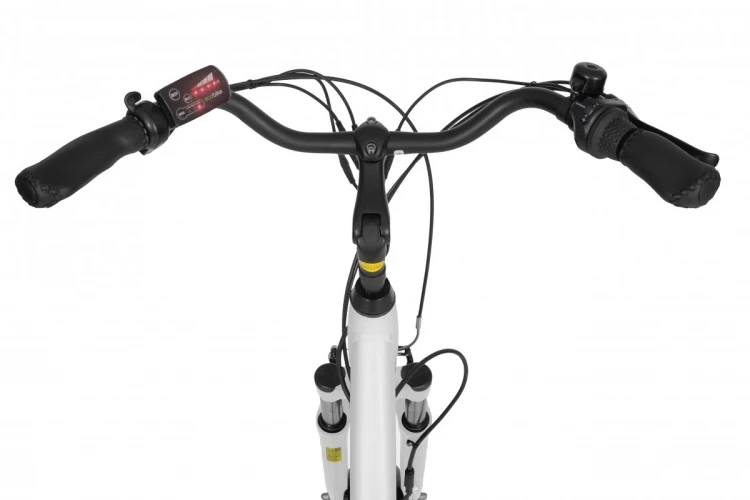 Rower elektryczny miejski ECOBIKE Basic Nexus – kokpit, kierownica i wyświetlacz LCD