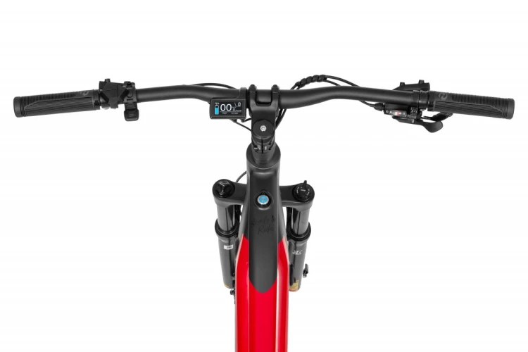 Rower elektryczny ECOBIKE RX500 960Wh 19" czarny – kokpit, kierownica i wyświetlacz LCD