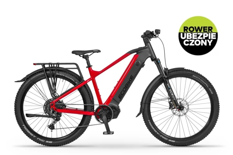 Rower elektryczny ECOBIKE RX500 21" SUV czarny – widok z perspektywy z prawej strony