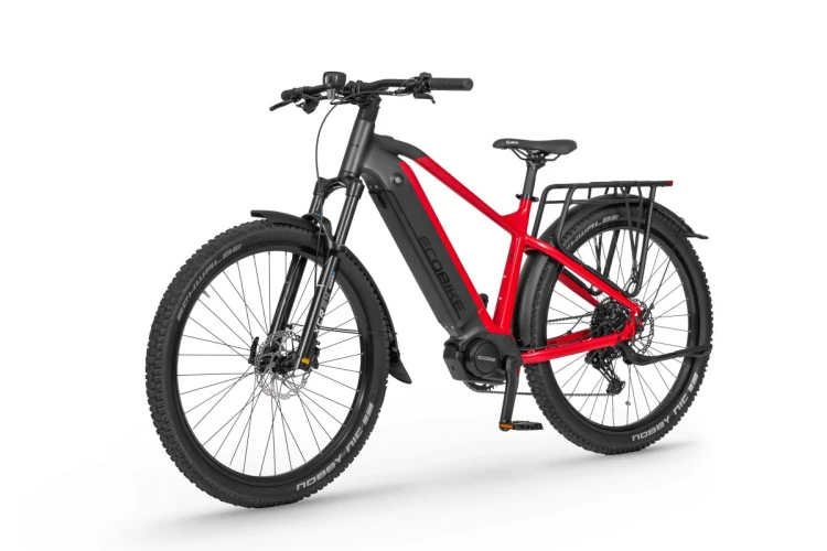 Rower elektryczny ECOBIKE RX500 21" SUV czarny – kokpit, kierownica i wyświetlacz LCD