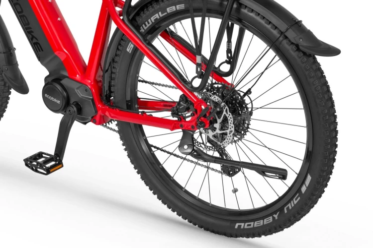 Rower elektryczny ECOBIKE RX500 21" SUV czarny – napęd elektryczny, przerzutka, kaseta i hamulec tarczowy
