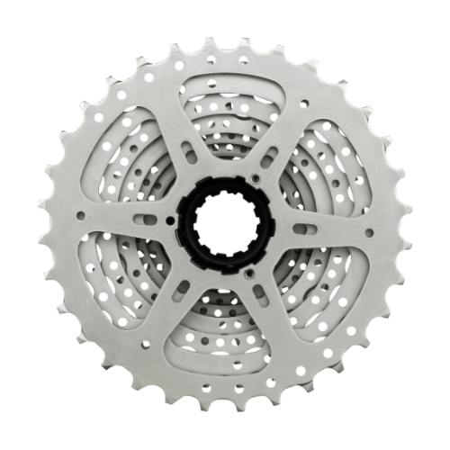 Kaseta Shimano HG201 9rz. 11-32T – widok od tyłu lub spodu z elementami montażowymi