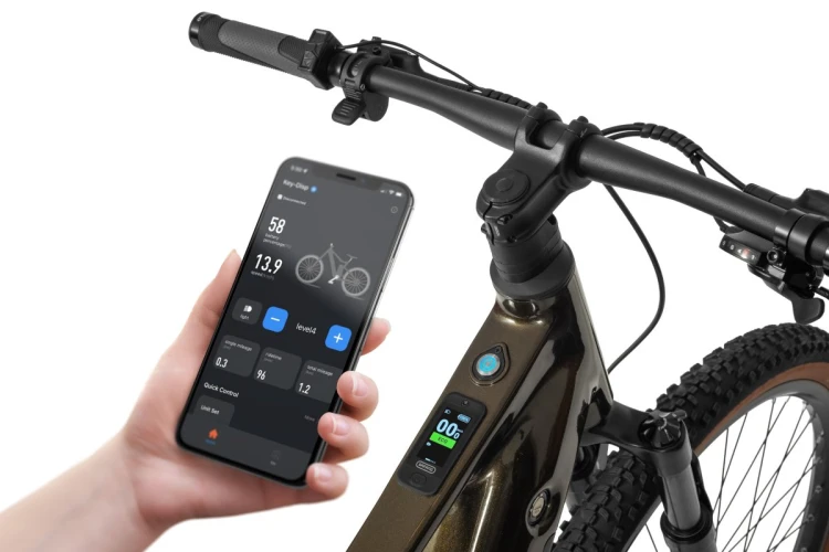 Rower elektryczny ECOBIKE SX300 21" green – silnik elektryczny Ecobike widok z lewej strony