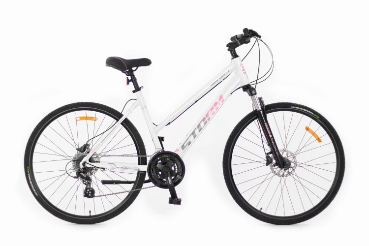 Rower crossowy STORM Cross Aero Lady 4.0 17 biało-różowy