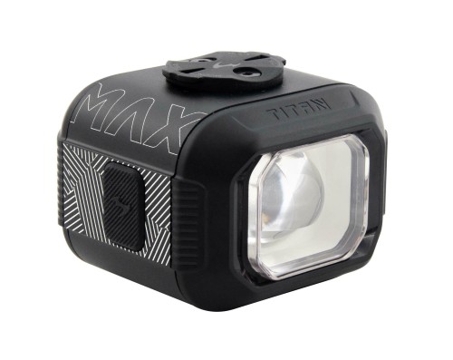 Lampka przód MOON TITAN MAX 1700lm czarna – obudowa i soczewka LED