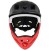 Kask PROX Cage II FullFace czerwono-czarny M – profil boczny i otwory wentylacyjne