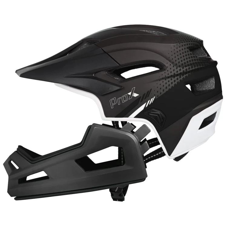 Kask PROX Cage II FullFace tytanowo-czarny M – wnętrze kasku, wkładki antybakteryjne i paski mocujące