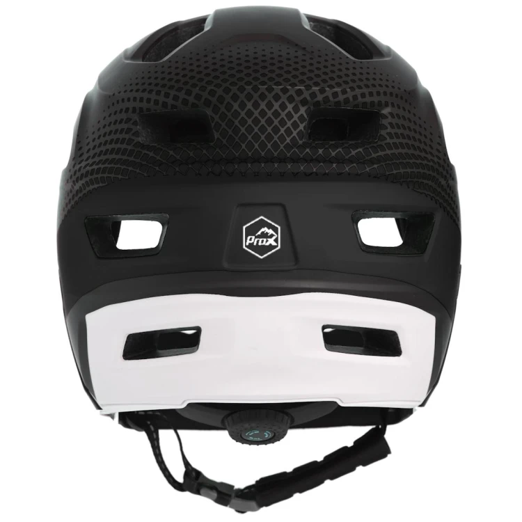 Kask PROX Cage II FullFace tytanowo-czarny M – zapięcie magnetyczne pod brodą i system dopasowania