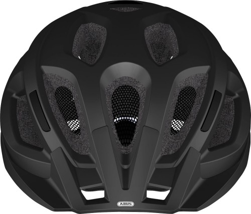 Kask Abus Aduro 2.0 velvet black M - widok z przodu z otworami wentylacyjnymi i siatką na owady