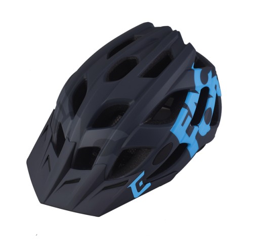 Kask EXTEND Factor dark grey-sky blue S/M(55-58cm) – widok profilowy z boku kasku rowerowego