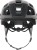 Kask Abus MOTRIP MIPS shiny black M - ujęcie 3/4 z przodu z daszkiem ochronnym i paskami