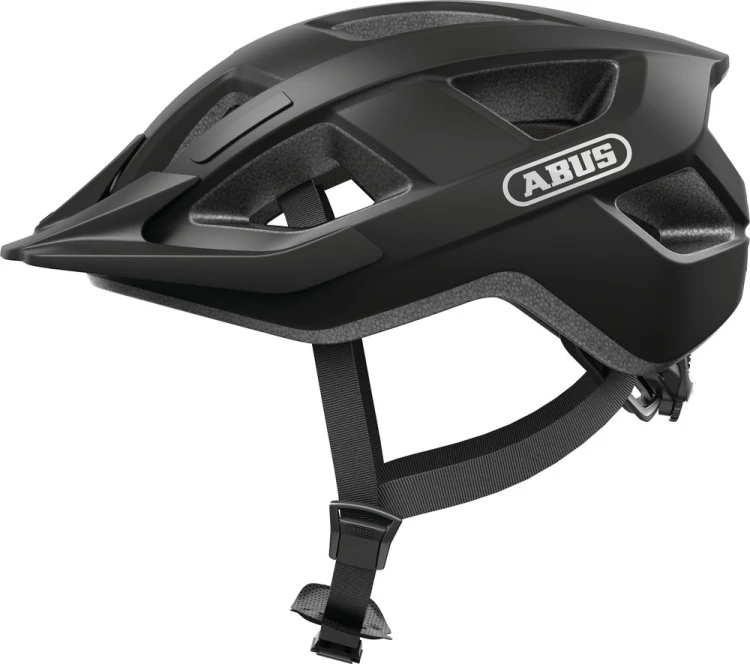 Kask Abus Aduro 3.0 velvet black S - widok profilowy z boku kasku rowerowego