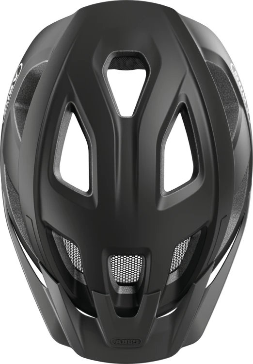 Kask Abus Aduro 3.0 velvet black S widok z góry prezentujcy układ kanałów wentylacyjnych